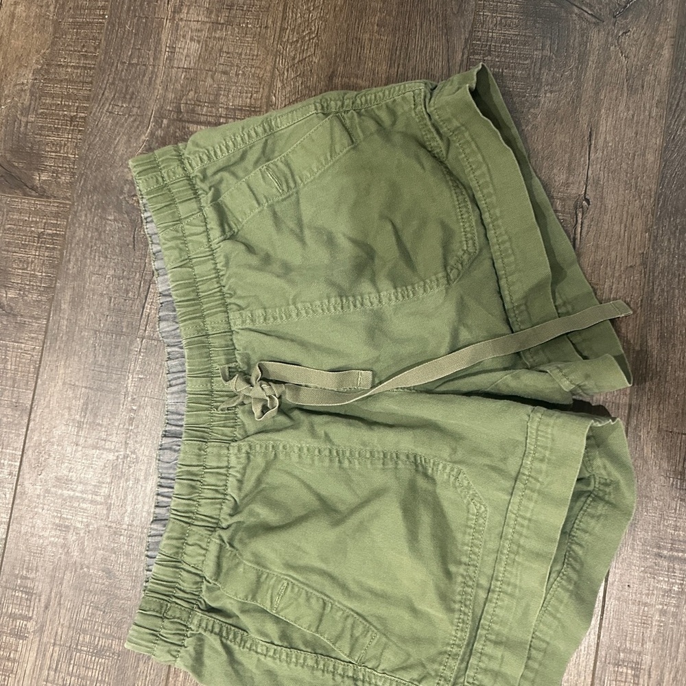 Olive Green Casual Shorts